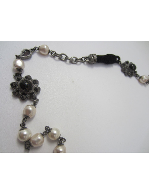 Sautoir long noir Pompon CHANEL