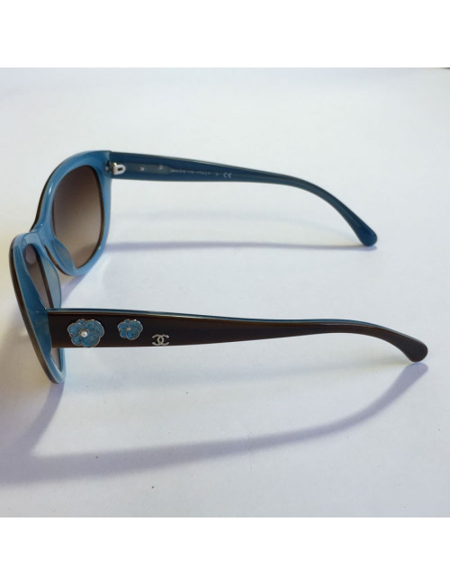 CHANEL sunglasses in Brown and blue two-tone plexi