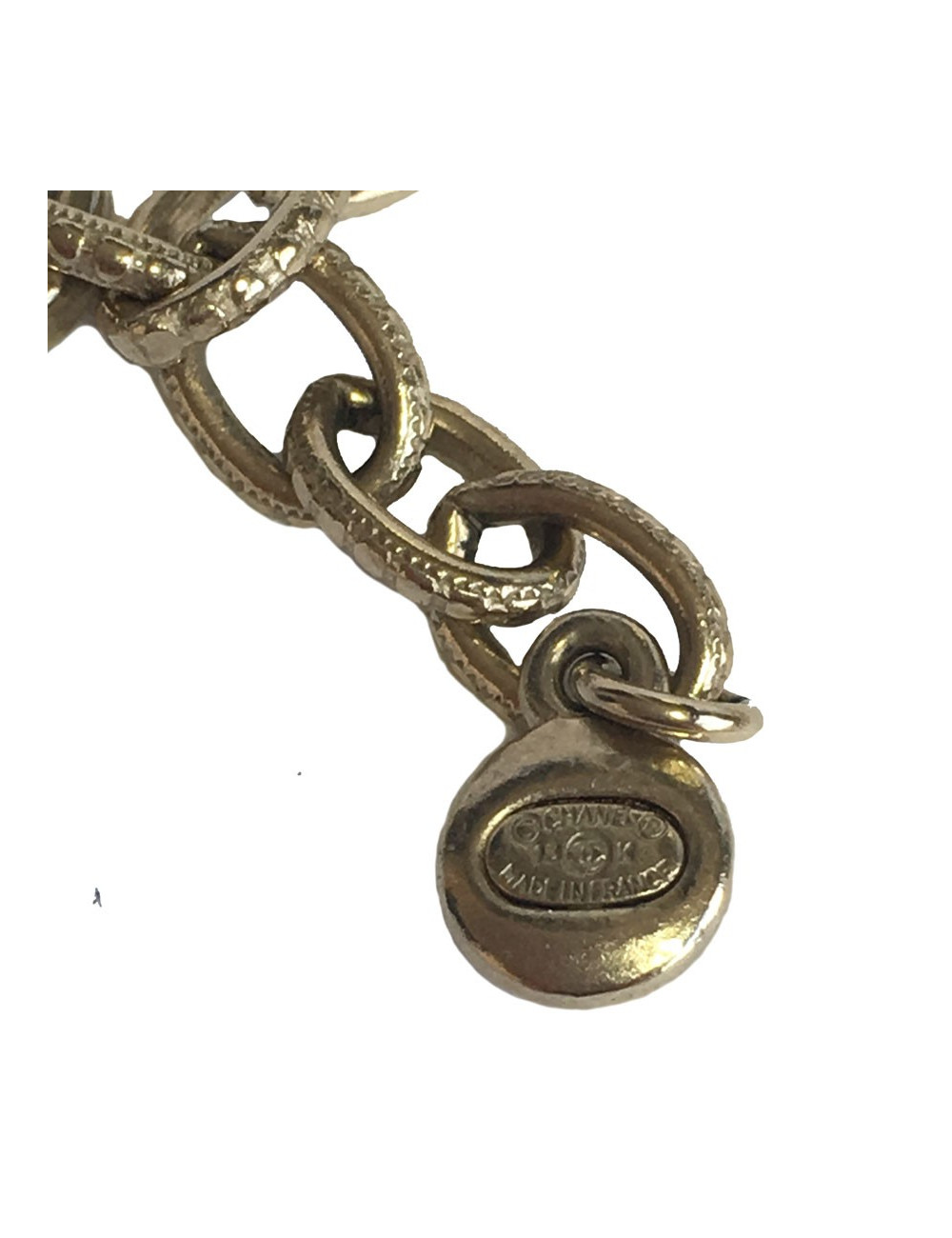 Sautoir CHANEL double en perles et strass