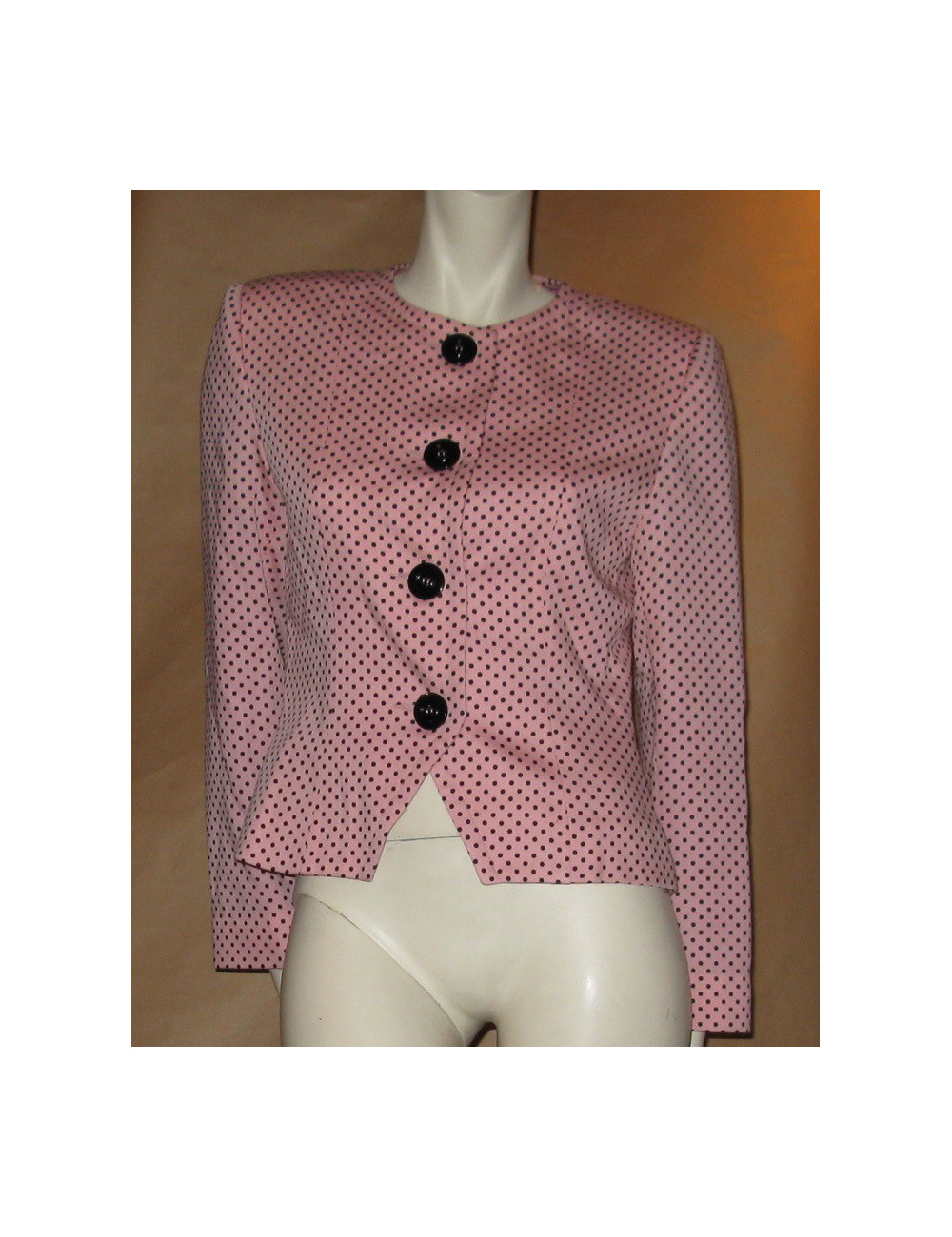 Veste rose à pois noirs T38 GIVENCHY