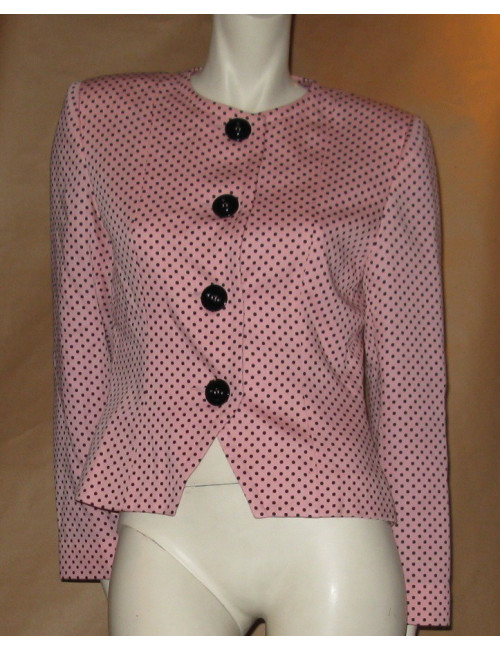 Veste rose à pois noirs T38 GIVENCHY