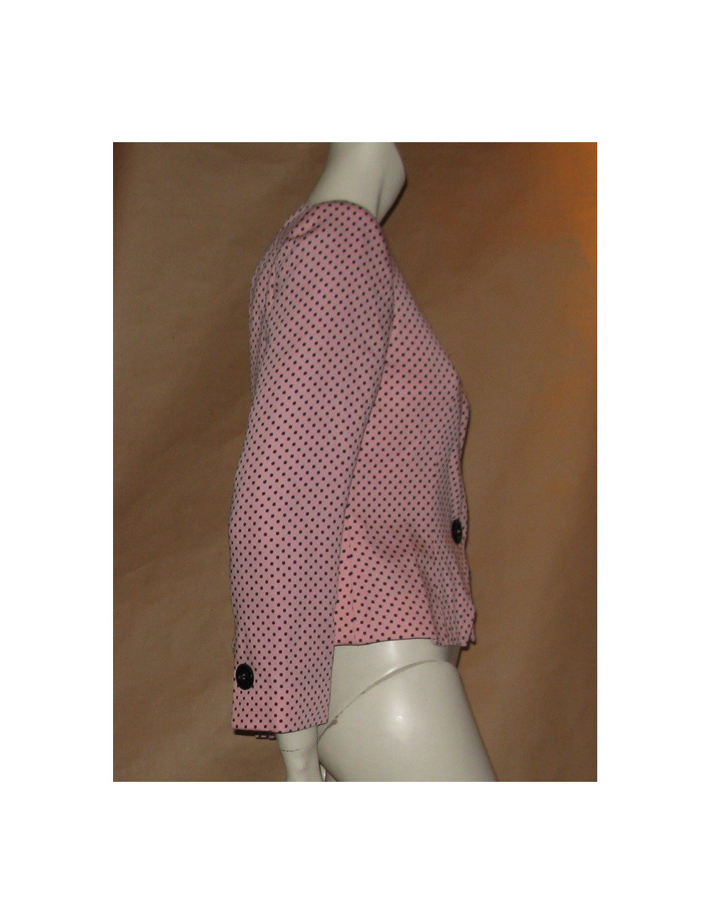 Veste rose à pois noirs T38 GIVENCHY