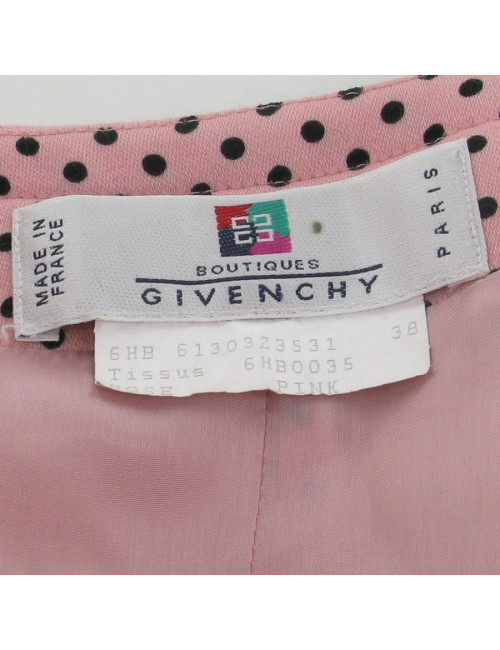 Veste rose à pois noirs T38 GIVENCHY