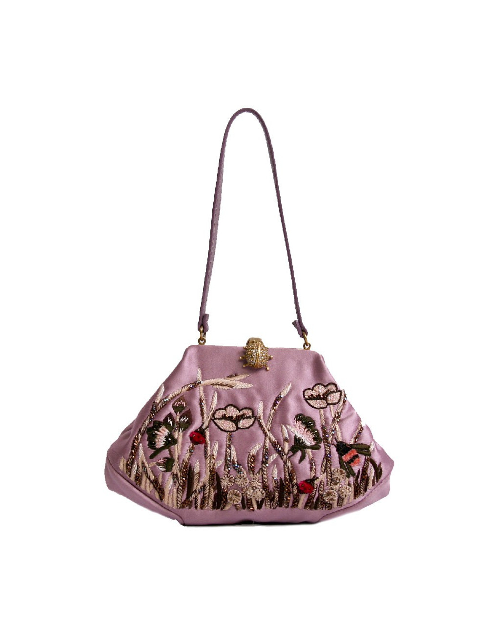 Mini sac du soir VALENTINO brodé violet