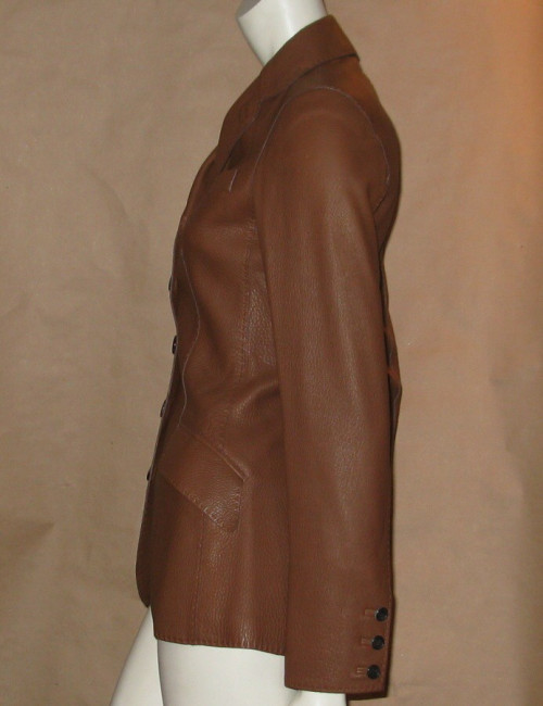 Veste en cuir de cerf T36 HERMES