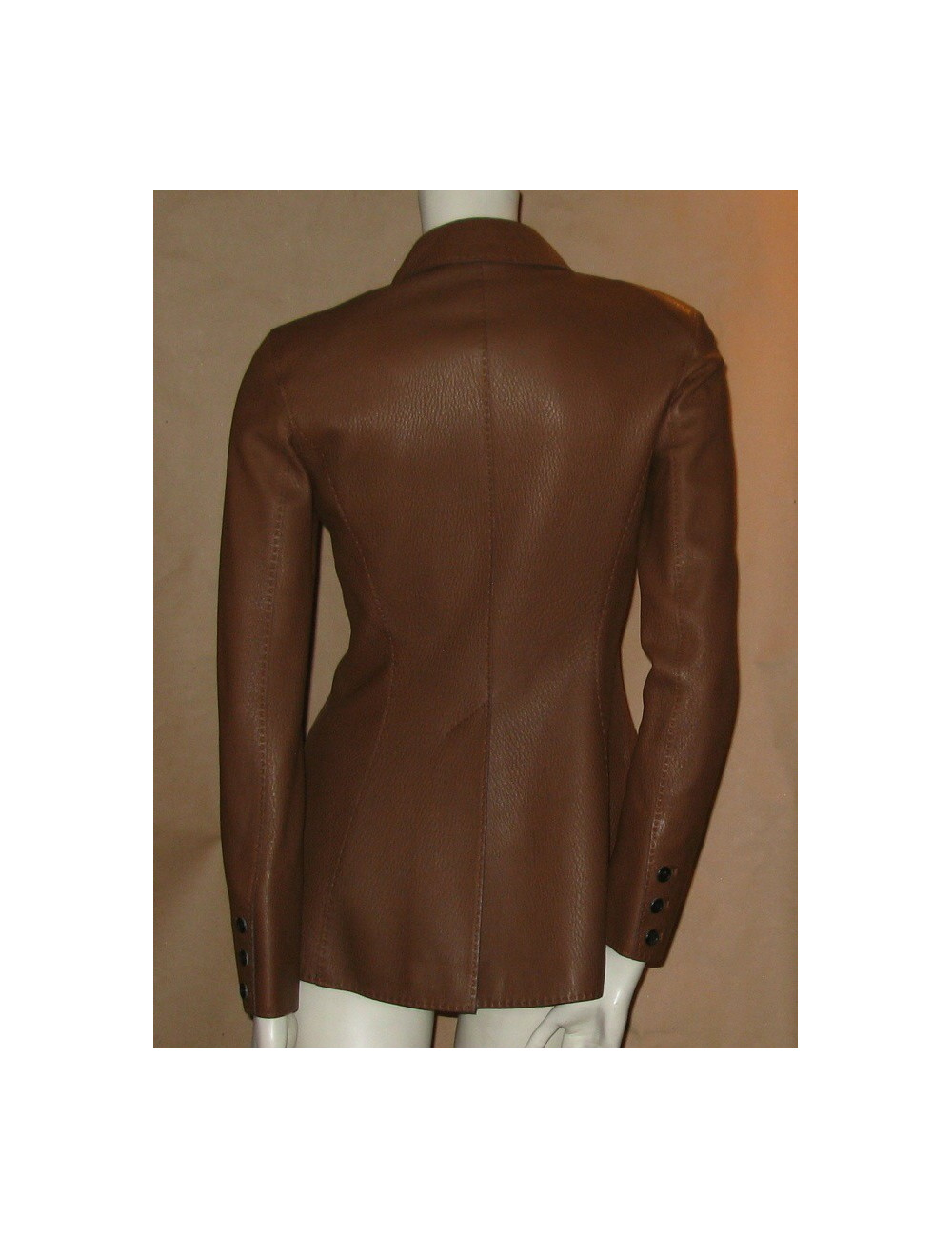 Veste en cuir de cerf T36 HERMES