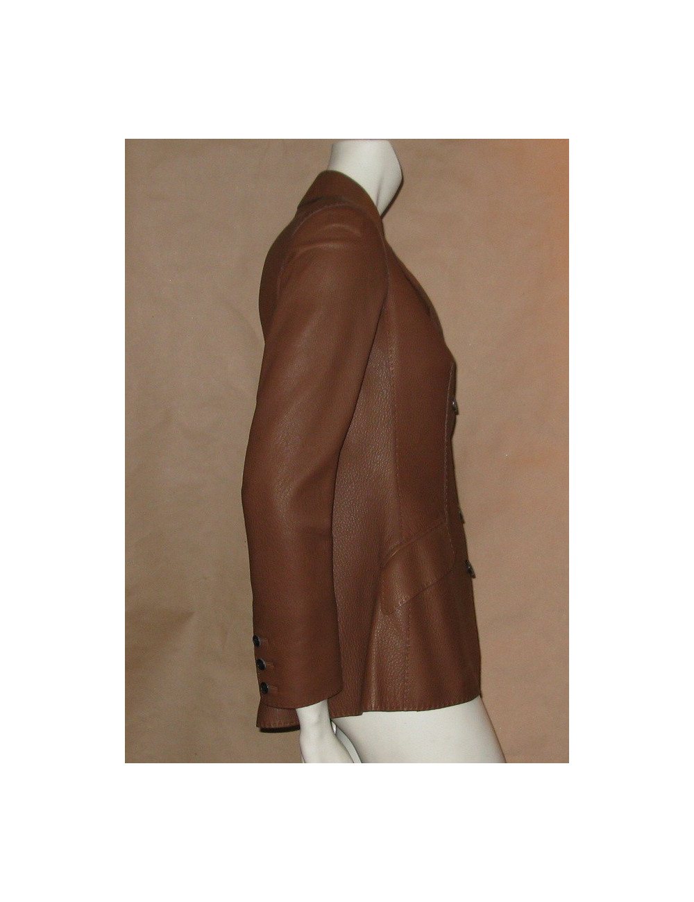 Veste en cuir de cerf T36 HERMES