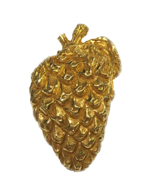 Broche DOMINIQUE AURIENTIS pomme de pin dorée