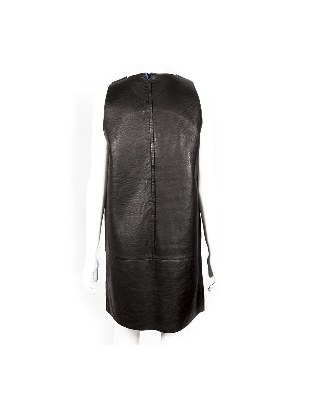 Robe PHILLIP LIM cuir bleu métallisé