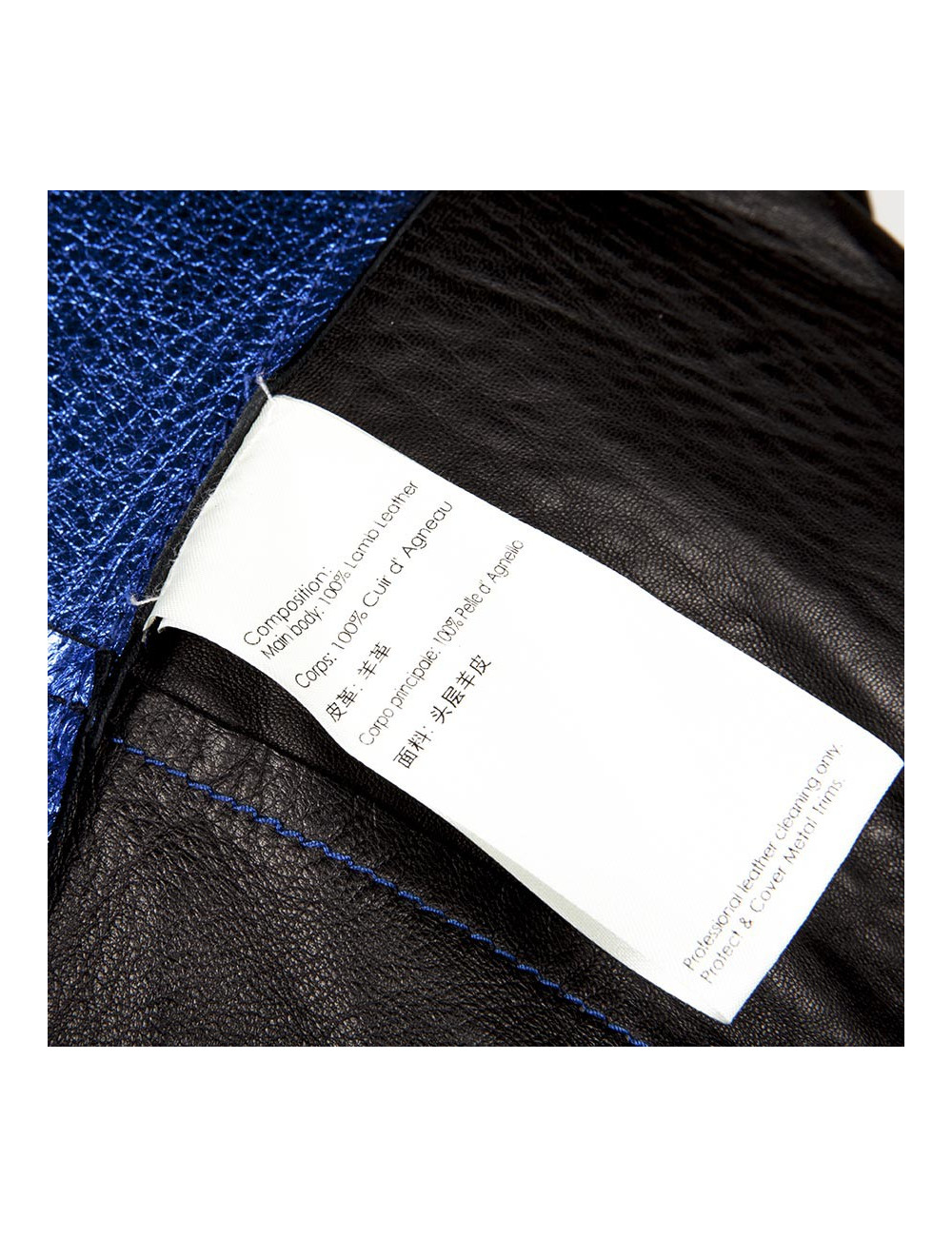 Dress PHILLIP LIM metallic blue leather T 8 US / ^ 40 en