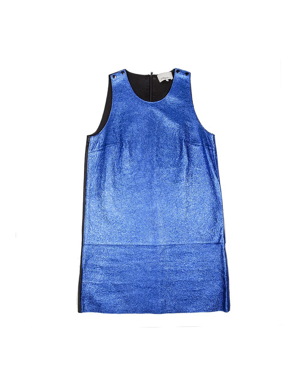 Dress PHILLIP LIM metallic blue leather T 8 US / ^ 40 en