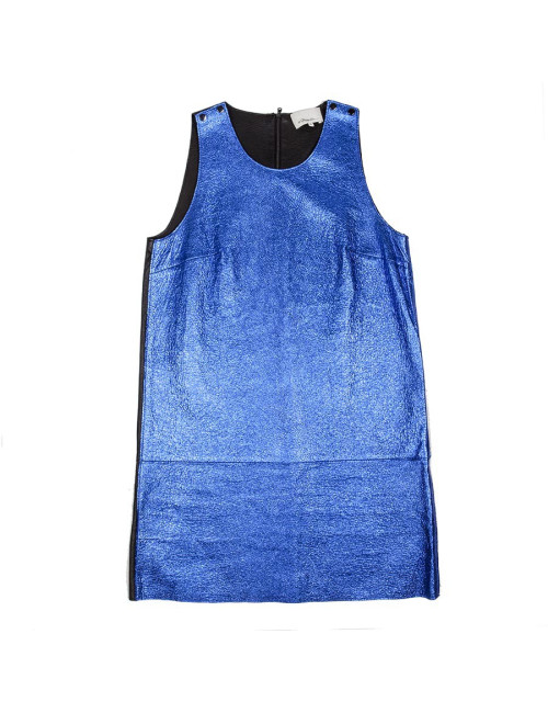 Dress PHILLIP LIM metallic blue leather T 8 US / ^ 40 en
