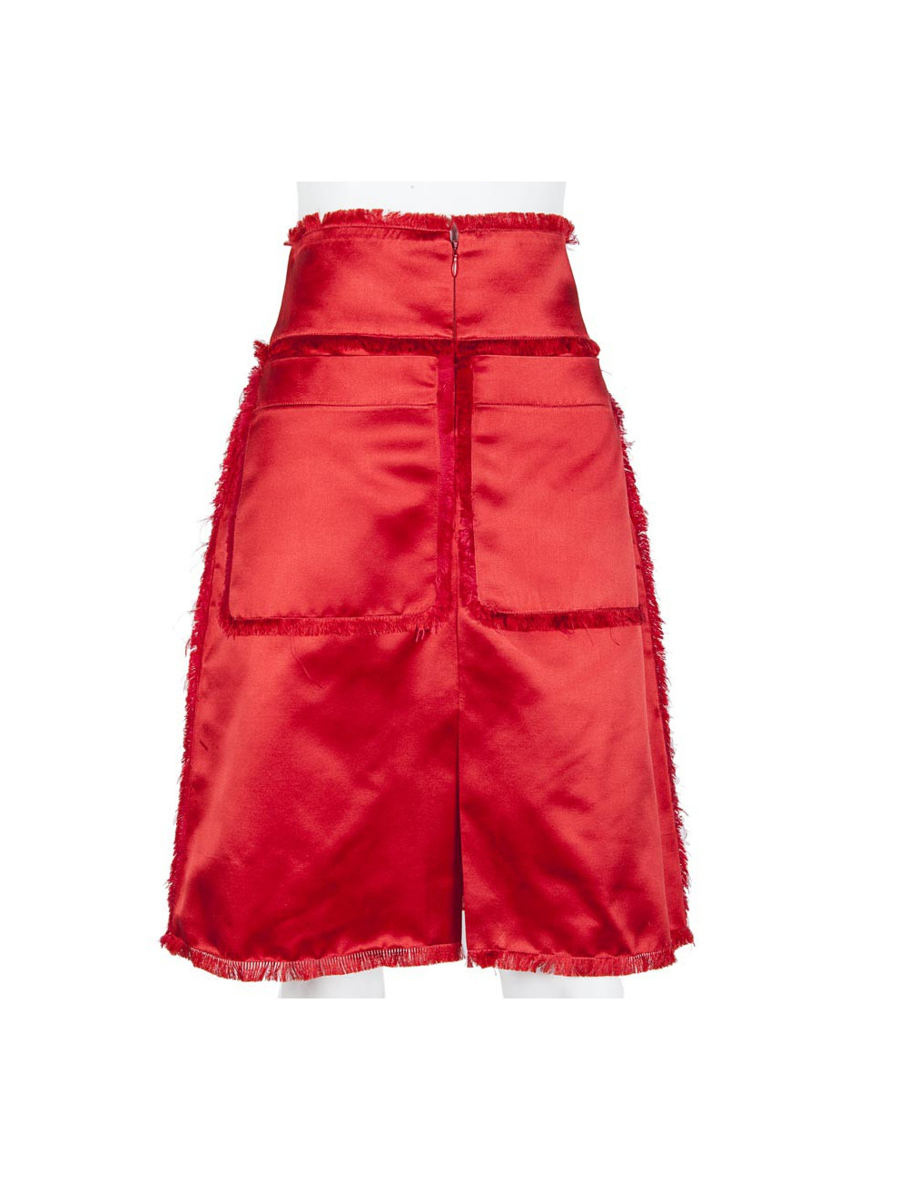 Jupe CHANEL soie rouge T38