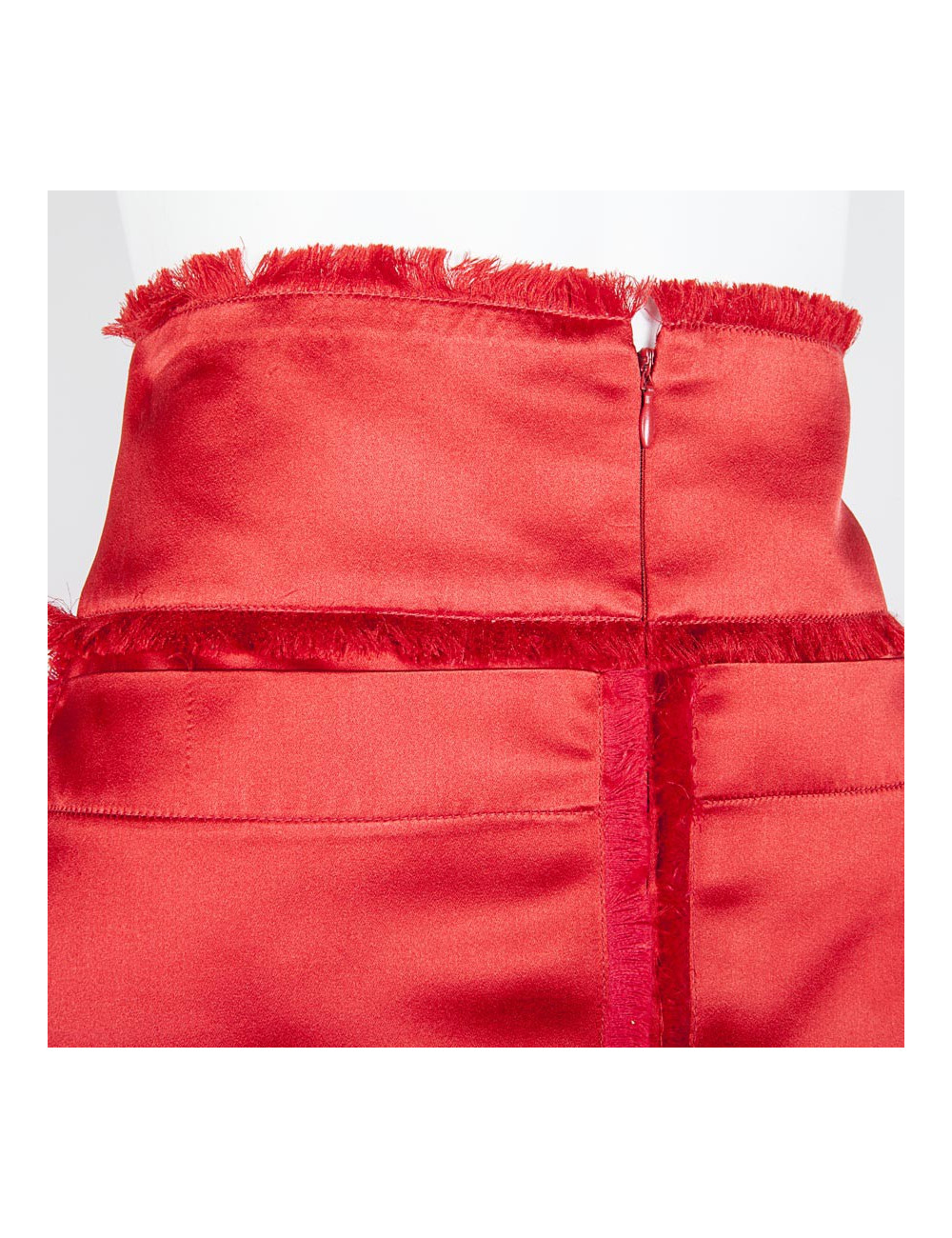 Jupe CHANEL soie rouge T38