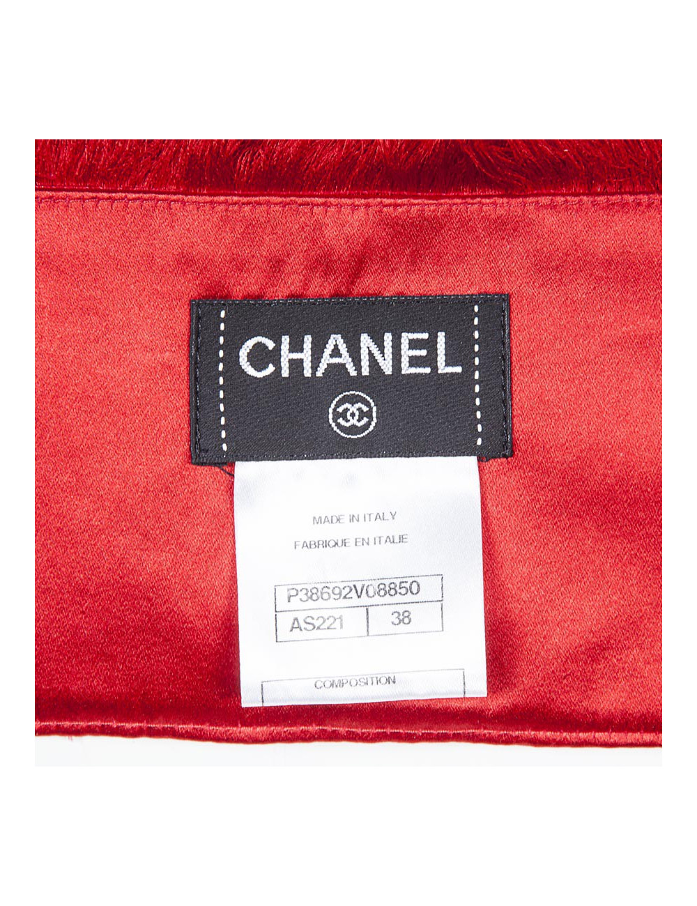 Jupe CHANEL soie rouge T38