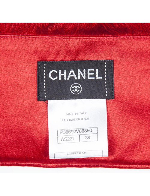 Jupe CHANEL soie rouge T38