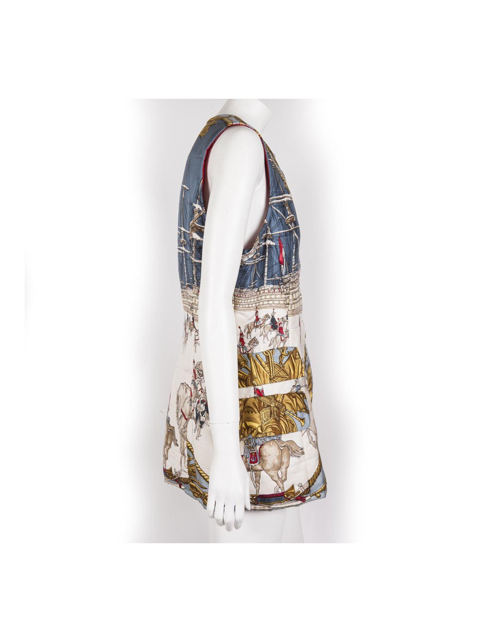 Vest HERMES t 38 en "Navy and cavalry"