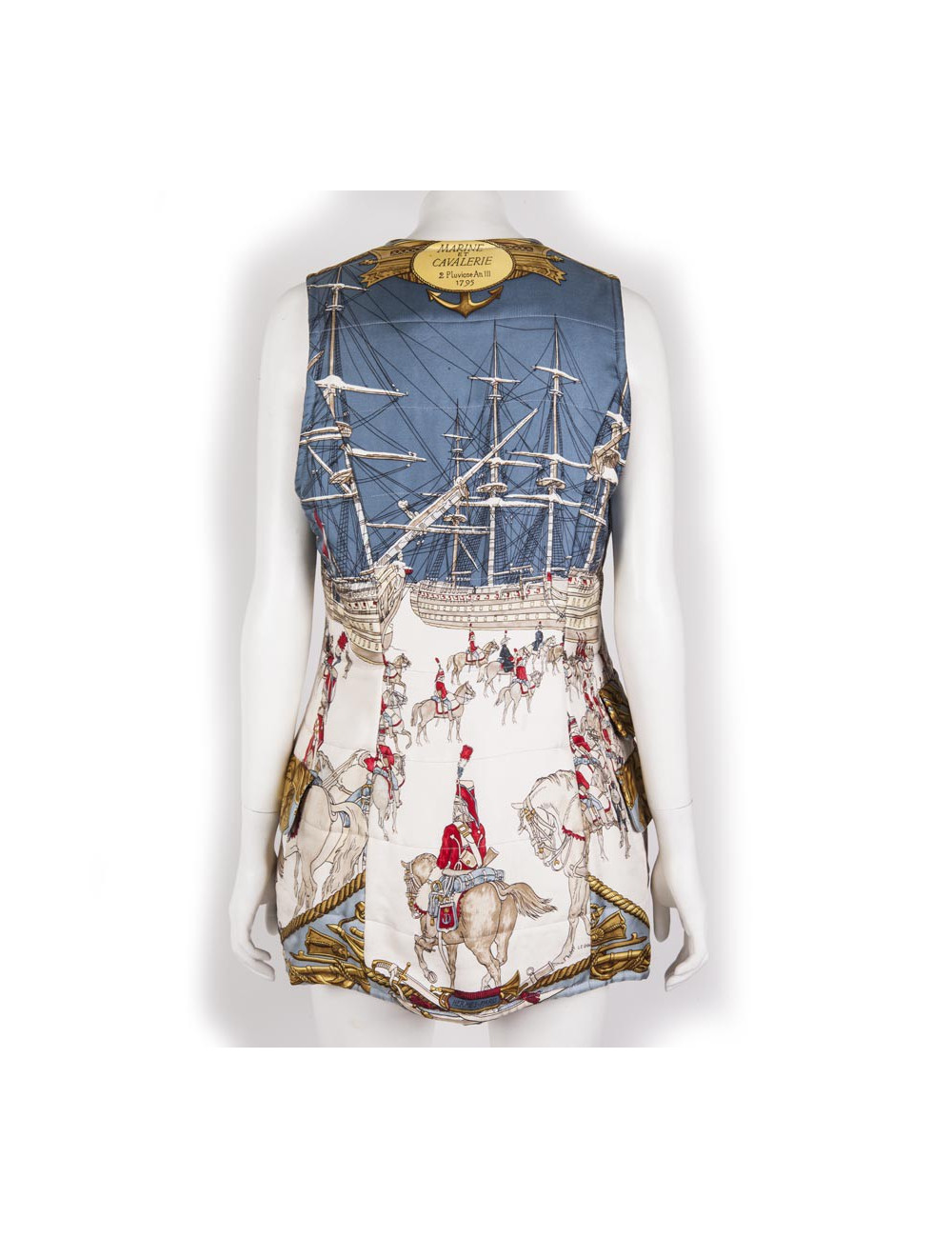 Vest HERMES t 38 en "Navy and cavalry"