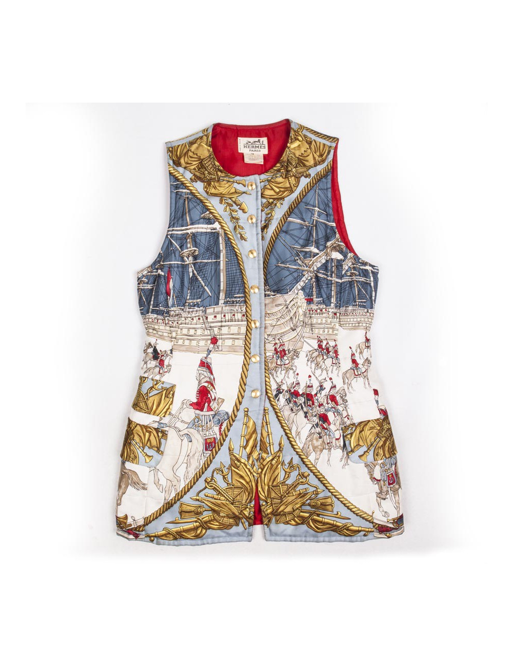 Vest HERMES t 38 en "Navy and cavalry"