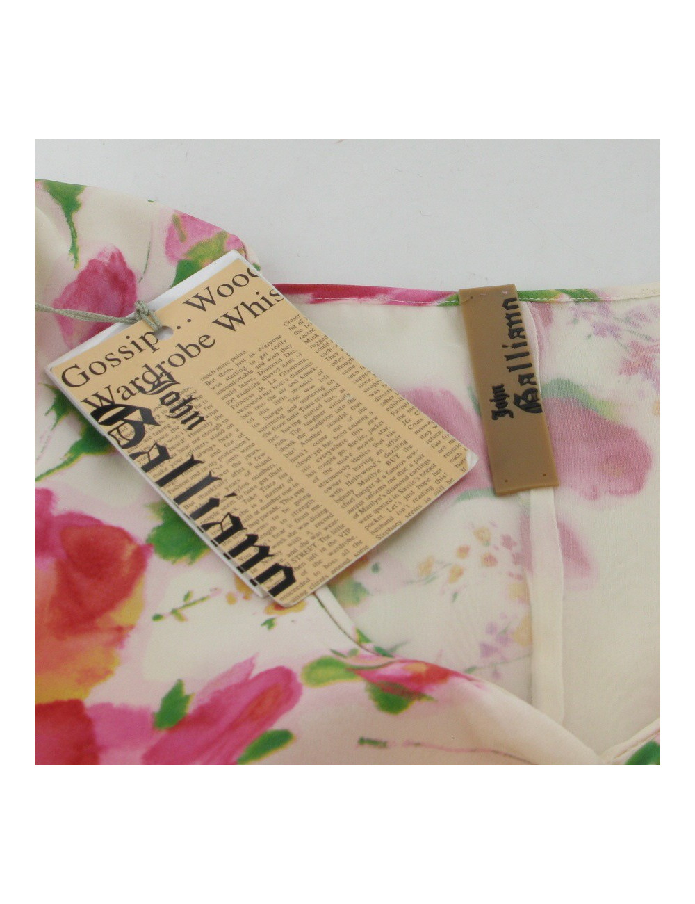 Robe en soie imprimée JOHN GALLIANO