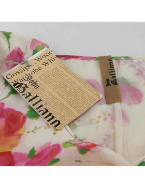 Robe en soie imprimée JOHN GALLIANO