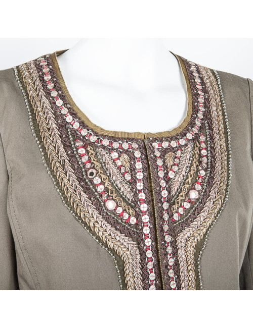 ALBERTA FERRETTI T 42 bed jacket / 38 khaki en