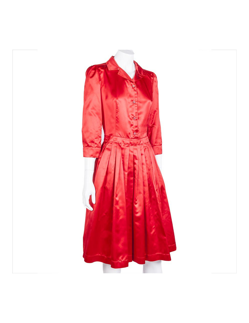 Robe PRADA t40it en soie rouge