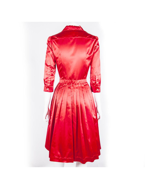 Robe PRADA T 40 IT/ 36 FR en soie rouge Re-édition