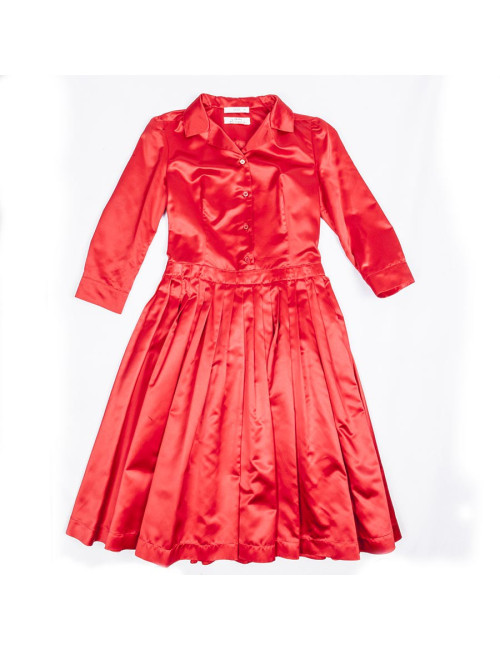 Dress PRADA T 40 IT / 36 en red silk re-release
