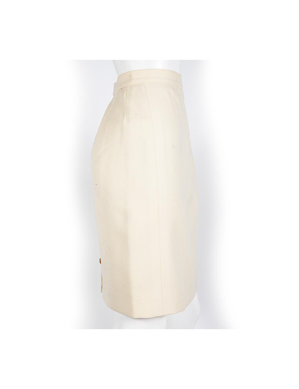 CHANEL t38 en in Ecru wool skirt
