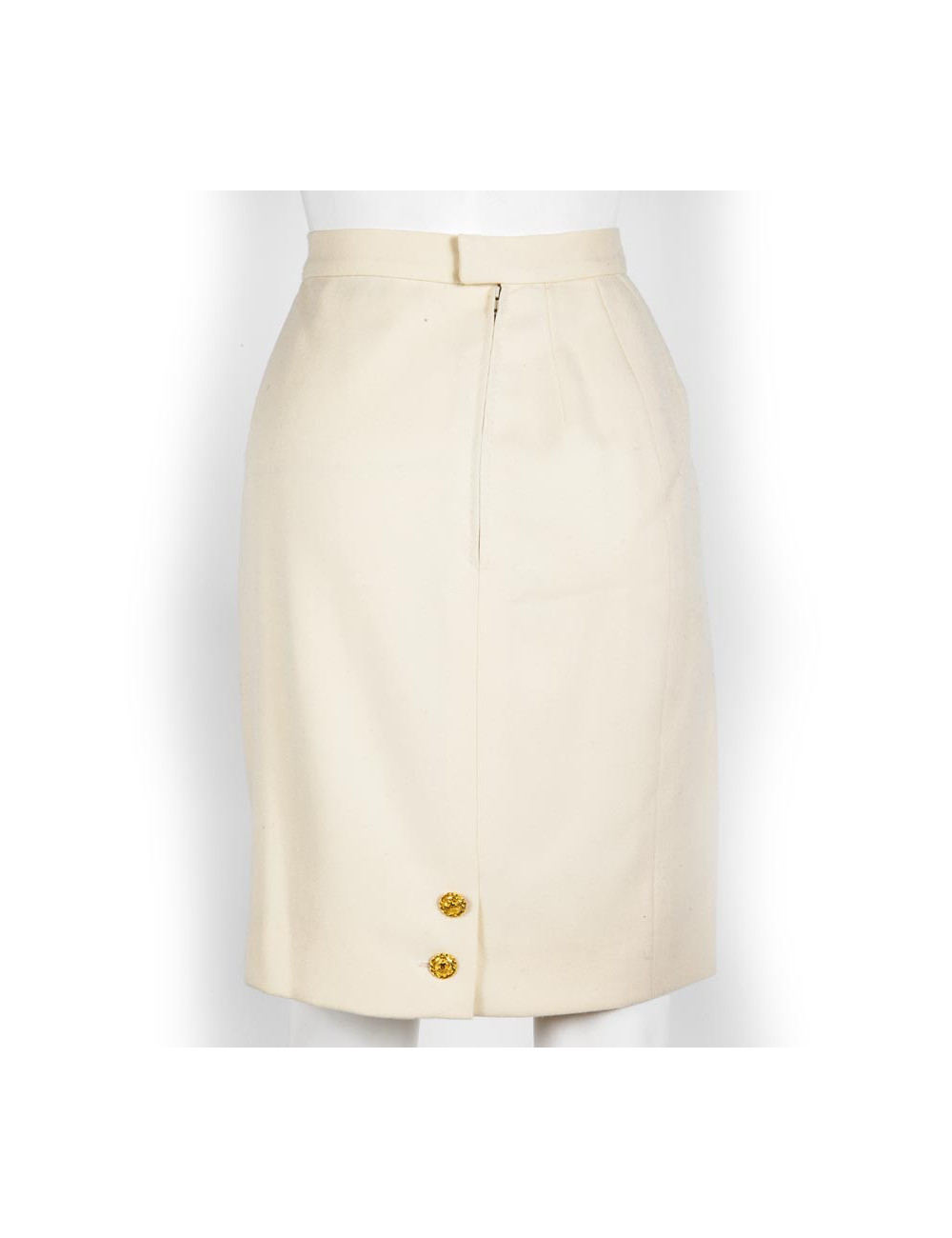 CHANEL t38 en in Ecru wool skirt