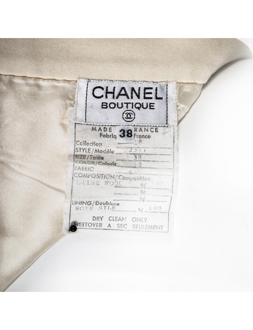 CHANEL t38 en in Ecru wool skirt