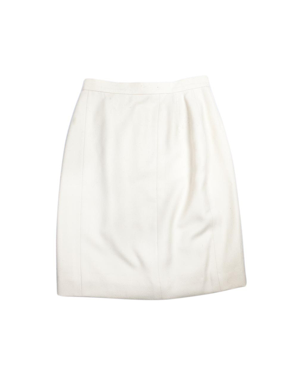 CHANEL t38 en in Ecru wool skirt