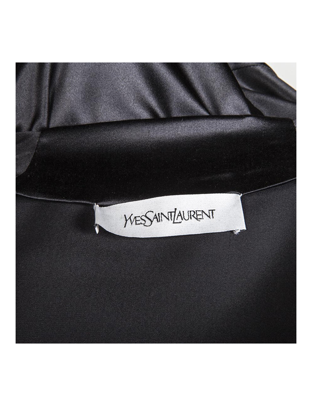 Robe YVES SAINT LAURENT T 38 FR en soie noire