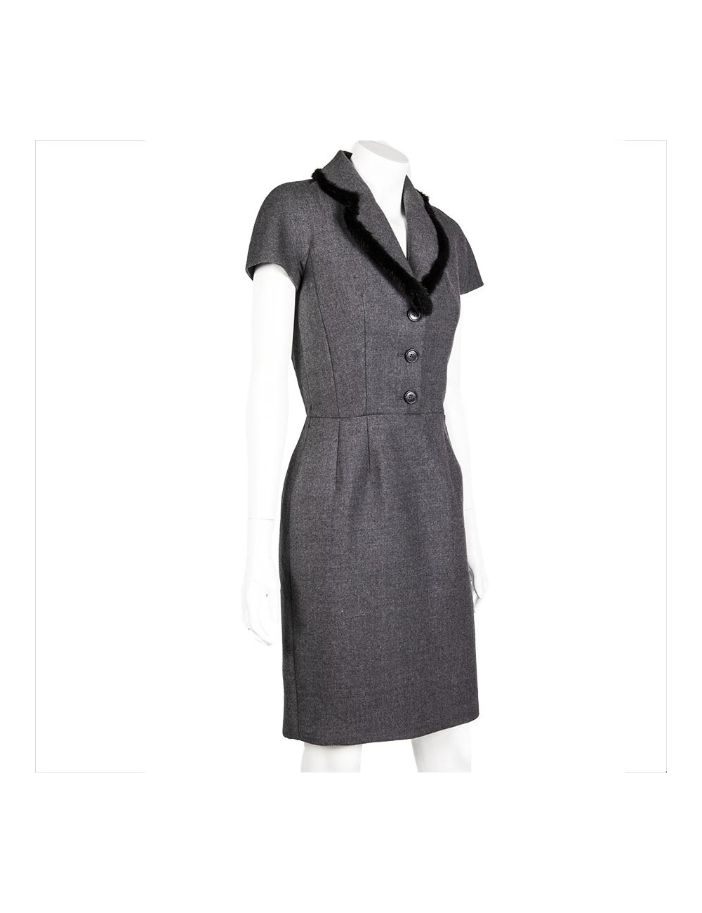 Robe CHRISTIAN DIOR T 36 FR grise