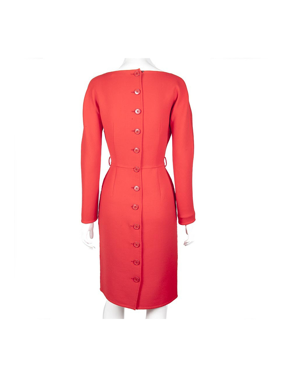 CHRISTIAN DIOR T 36/38 FR red dress in wool