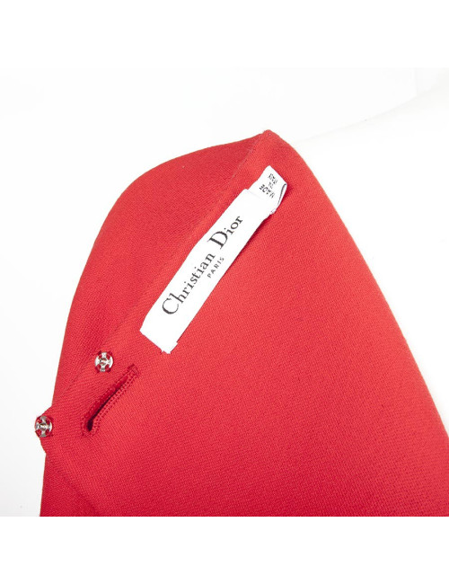 CHRISTIAN DIOR T 36/38 FR red dress in wool
