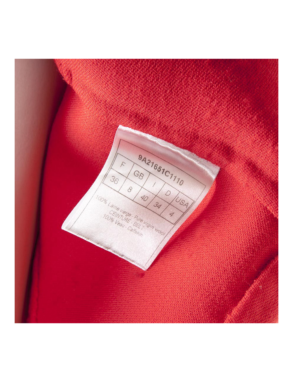 CHRISTIAN DIOR T 36/38 FR red dress in wool