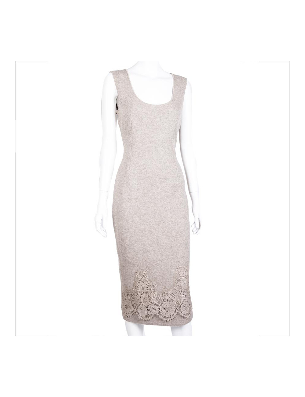 Robe ERMANNO SCERVINO T 44 IT/ 40 FR en laine beige