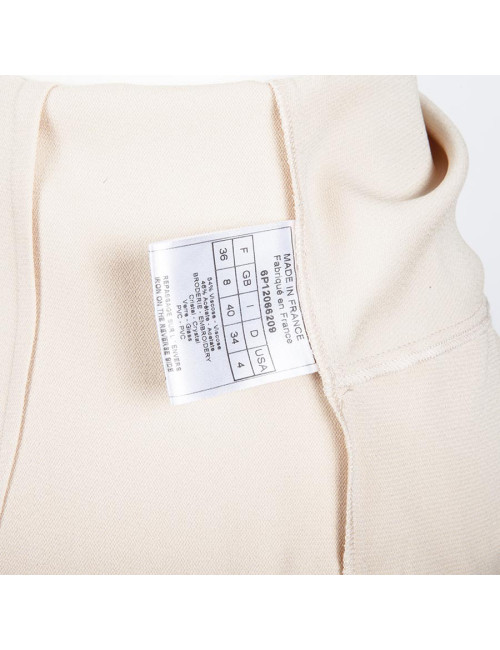 CHRISTIAN DIOR Cocktail Dress in Beige Silk Crepe Size 36FR