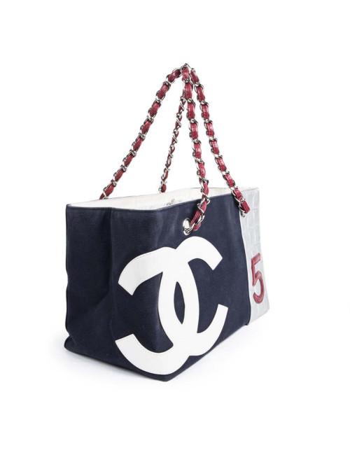 Sac CHANEL "n 5" toile et cuir