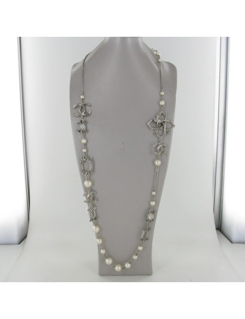 Sautoir perles et strass CHANEL
