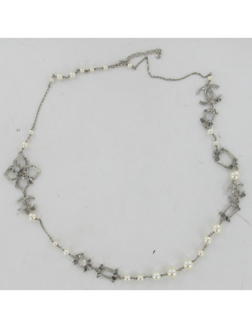 Sautoir perles et strass CHANEL