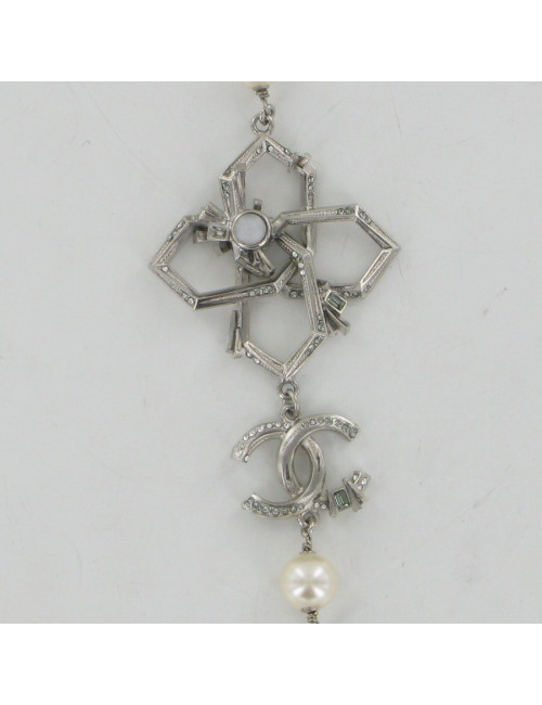 Sautoir perles et strass CHANEL