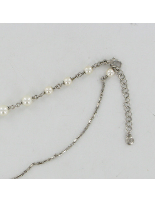 Sautoir perles et strass CHANEL