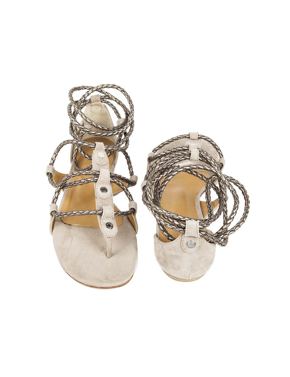 Sandales HERMES T 38.5 spartiates