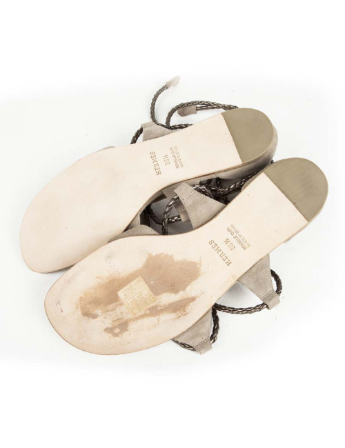 Sandales HERMES T 38.5 spartiates