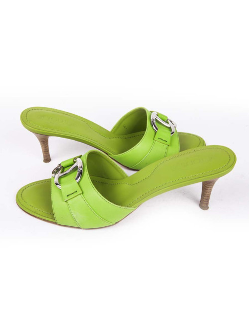 Sandales TOD'S T39 cuir vert pomme