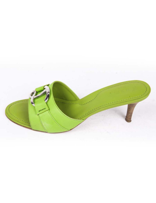 Sandales TOD'S T39 cuir vert pomme