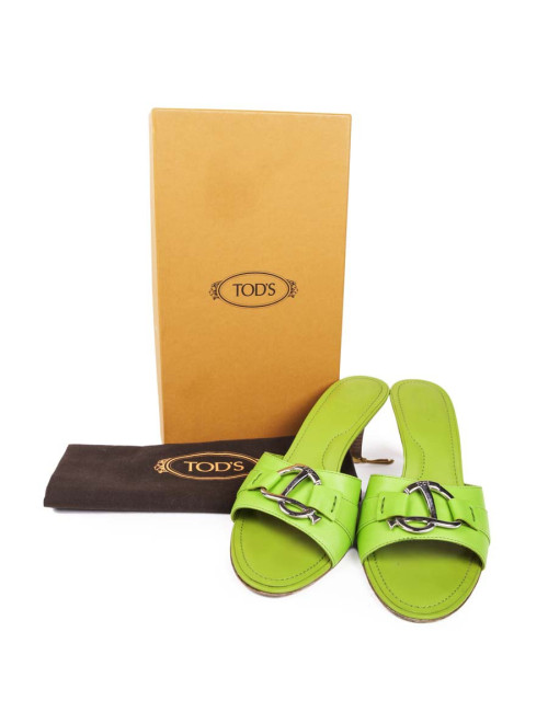 Sandals TOD's T39 en Apple green leather